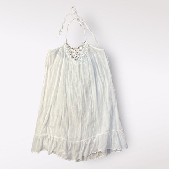 L.e.i. Ruffle And Lace Halter Dress Size L in Juniors‎ - Picture 1 of 9